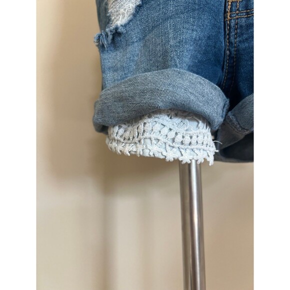 Girls Button Front Denim Jean Shorts w/Adjustable Waist by Vanilla Star sz 12 - Picture 2 of 6